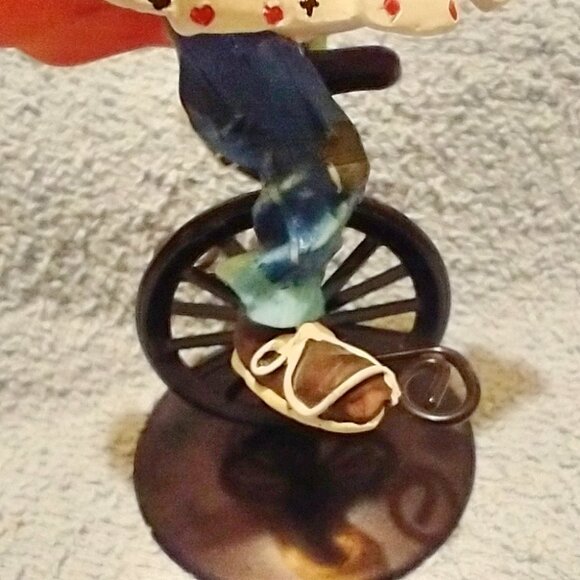 Colorful Circus Clown On Unicycle Figurine With Playing Cards - K's Collection - Picture 4 of 15
